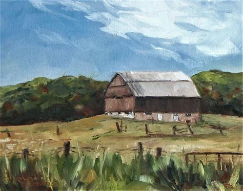 Coldwater Barn Fall Painting By Monica Ironside Pixels