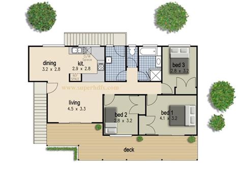 Popular Style 45 3 Bedroom House Plan Autocad