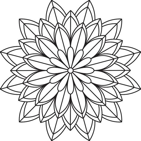 Easy Flower Mandala Coloring Page Free Printables Coloring Home
