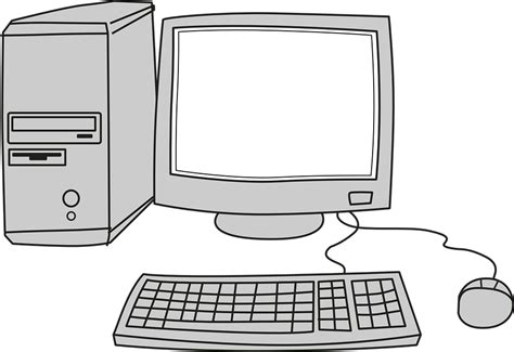Desktop Computer Clipart Black And White Sahara