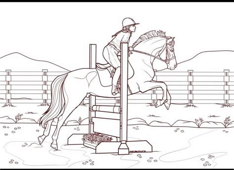 Free Horse Jumping Coloring Pages For Kids And Adults Sage And Mi