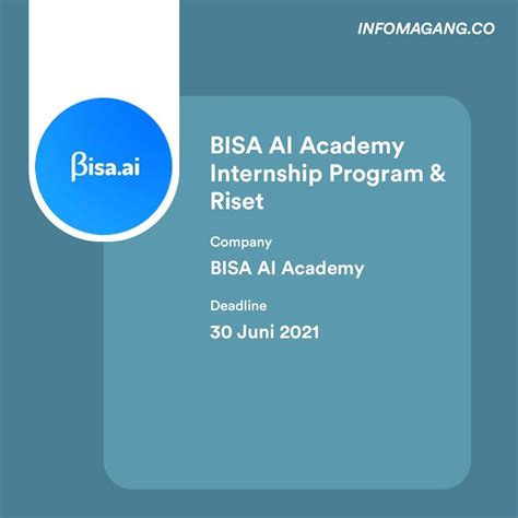 Bisa Ai Academy Internship Info Magang