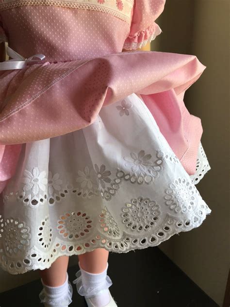 vintage pink dotted swiss dress for patti playpal doll or ma joanie doll ebay vintage pink