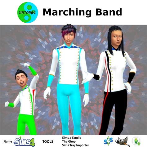 Marching Band Costume Tights For Sims 4 Rsims4