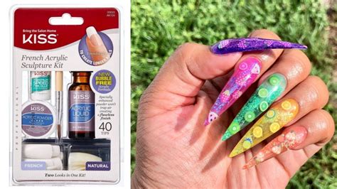 Getnailed 🔥check out this idea list on amazon: DIY Acrylic Fake PRESS ON Nails At Home Using KISS NAIL ...