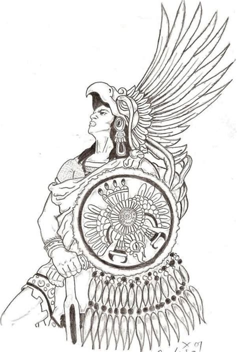 Aztec Warrior Stencil New Angel Warrior Tattoo Sample Tattooshunter