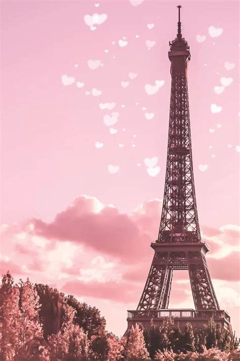 Pink Eiffel Tower Canvas Artwork By Grace Digital Art Co Icanvas