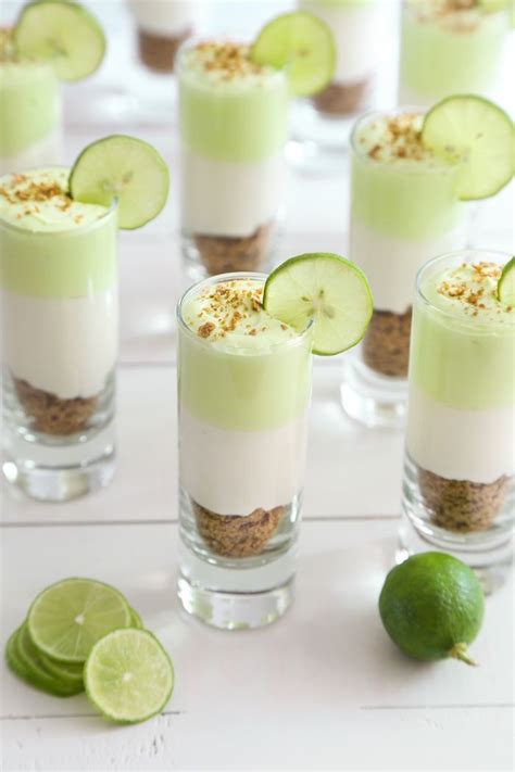 Show them what's on the menu. Light Key Lime Cheesecake Shots | Shot glass desserts, Mini desserts, Desserts
