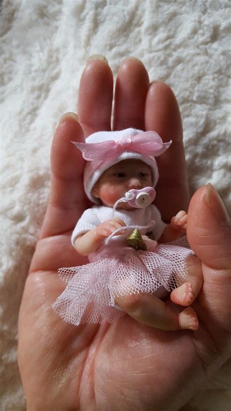Ooak Hand Sculpted Polymer Clay Mini Baby Art Doll Collectible Ebay