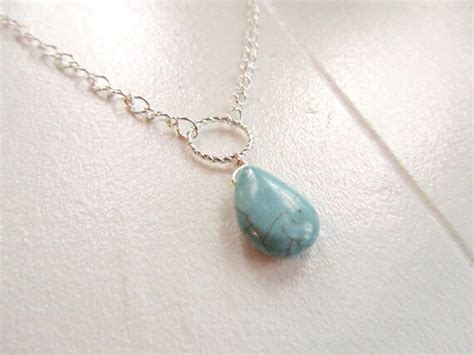 Items Similar To Turquoise Tear Drop Necklace On Etsy