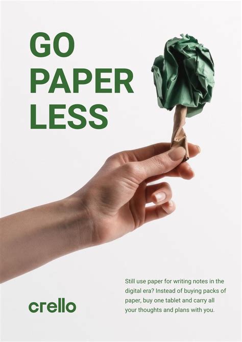 Go Paperless Poster Design Campaign Recycle Poster Ads Creative