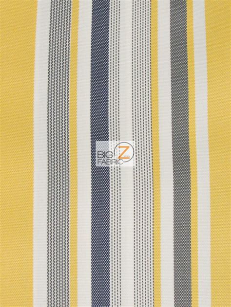 Oxford Stripe Outdoor Canvas Waterproof Fabric Yellow Sold By The