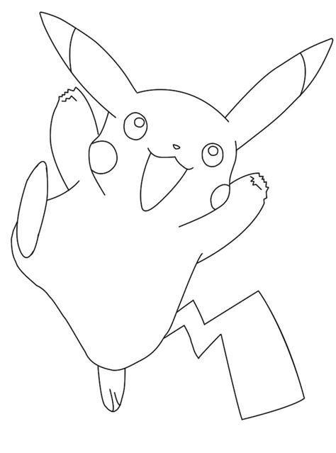 Pikachu Springen Färbung Seite Kostenlose Druckbare Malvorlagen Für