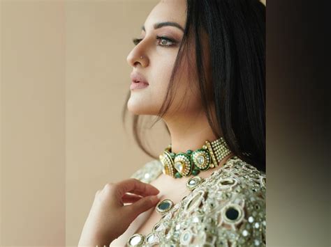 Bhuj Actress Sonakshi Sinha In An Olive Green Skirt Set On Instagram