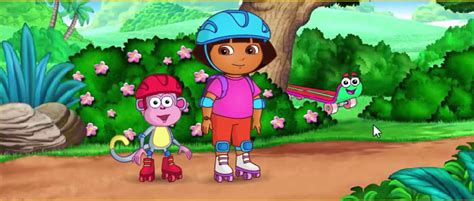 Games For Kids Dora The Explorer Games Great Roller Skate Adventure