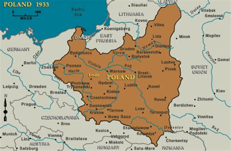 Map Of Poland 1933 Jewish Womens Archive