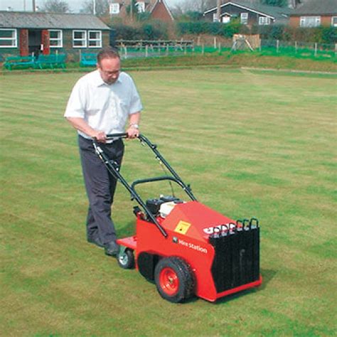 Petrol Lawn Aerator Hire Hollow Or Solid Tines