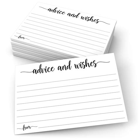 Buy 321done Advice And Wishes Cards 50 Cards 4 X 6 White Blank Well