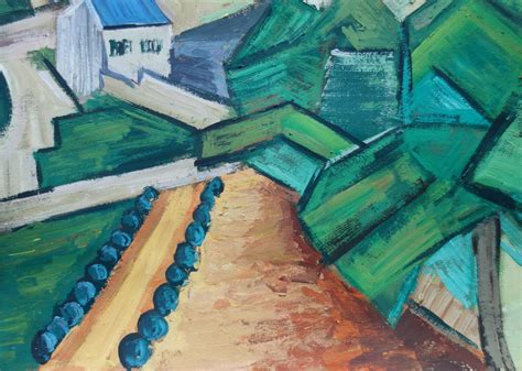 Remarkable French Cubist Landscape Oil Painting Picasso Etsy