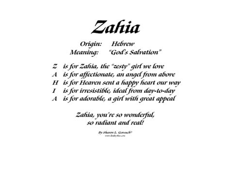 Meaning Of Zahia Lindseyboo