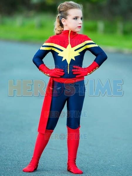 Custom Made Captain Marvel Kids Superhero Costume Ms Marvel Carol