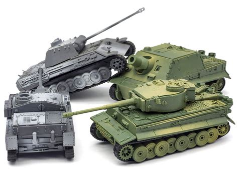 4 Sets Upgrade 3d Puzzles Plastic Model Tank Kit For Adults Military