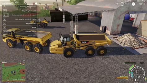 Fs19 Mining And Construction Economy First Test Cat 745c And Preview V0