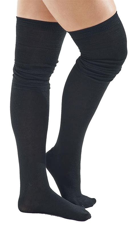 Sexy Legs Womens Thigh High Over The Knee Socks 70 Cotton Ebay