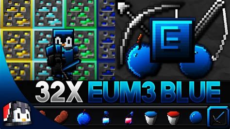 Eum3 Blue V2 32x Mcpe Pvp Texture Pack Fps Friendly By Isparkton