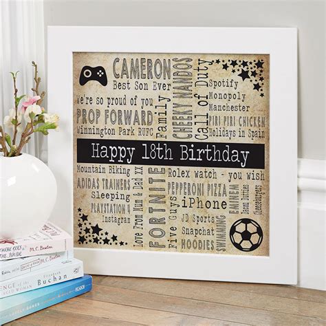 Make him a time capsule. 18th Birthday Gifts & Present Ideas for Men | Chatterbox Walls