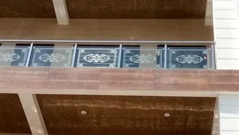 panel stainless steel tuffen glass railing for home at rs 1200 square feet in dehradun