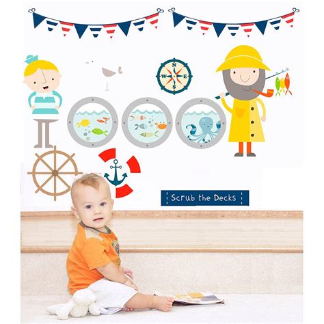 High deck with long staircase with landing. scrub the decks fabric wall stickers by littleprints ...