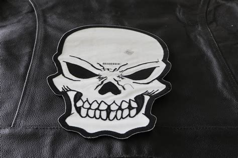 Reflective Skull Embroidered Iron On Patch Thecheapplace