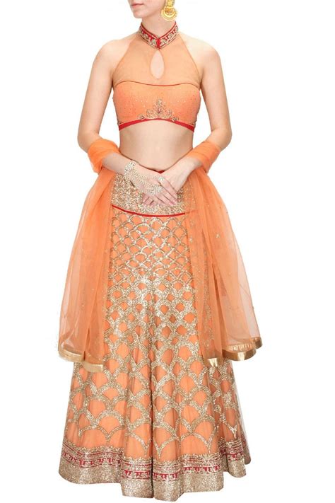 Lehenga designs 2020 peach colour lehenga lehenga for marriage and engagment wedding lehenga designs. Peach colour bridal lehenga choli | Indian outfits, Indian ...