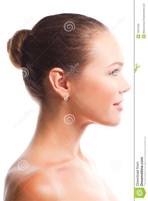 Beautiful Female Profile Stock Photo Image Of Clean