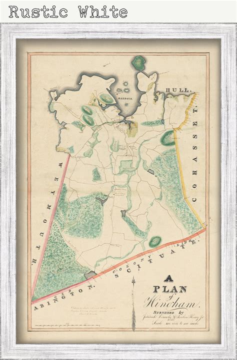 Hingham Massachusetts 1830 Map