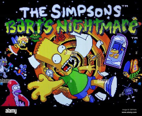 The Simpsons Barts Nightmare Snes Super Nintendo Editorial Use