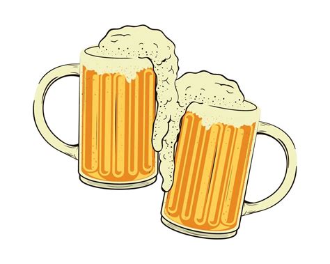Cheers Beer Mugs 10966385 Vector Art At Vecteezy