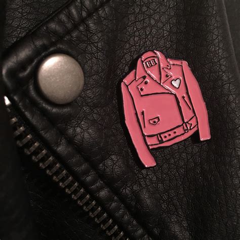 Pink Leather Jacket Enamel Pin