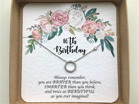 16th Birthday T Girl Sweet 16 T Sweet 16 Necklace 16th Etsy