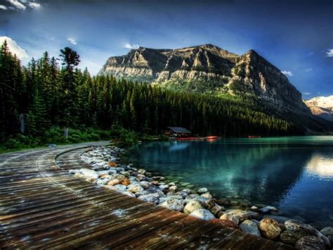 Lake Luis Alberta Canada Canada Wallpaper Hd Scenic Wallpaper