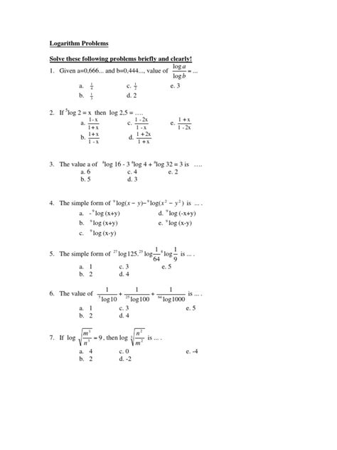 Logaritma adalah kebalikan dari perpangkatan. Soal Logaritma | Logarithm | Special Functions
