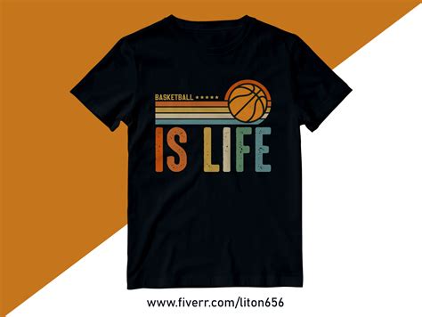 Basketball Is Life Retro T Shirt Design By Liton Roy On Dribbble