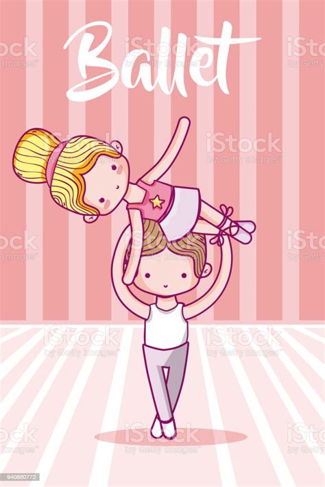 Cute Ballet Dancers Cartoons Stock Illustration Download Image Now