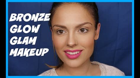 Glowy Bronze Glam Makeup Tutorial Contouring And Highlighting Youtube