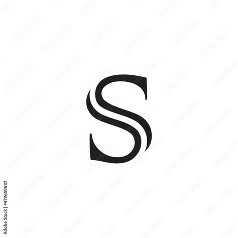 Letter S Double Simple Symbol Logo Vector Stock Vector Adobe Stock