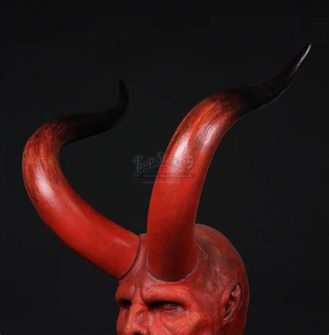 A Hellboy Ron Perlman Facial Appliancewith Horns And Original Perlman