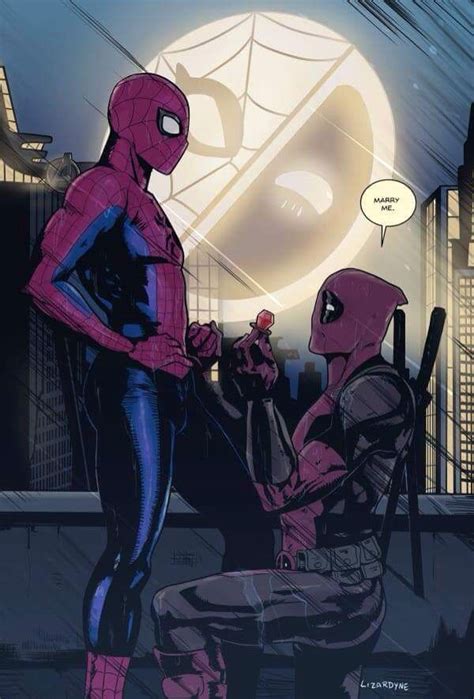 Pin By Soyu26 • • On Spideypool Spideypool Deadpool And Spiderman Deadpool Comic