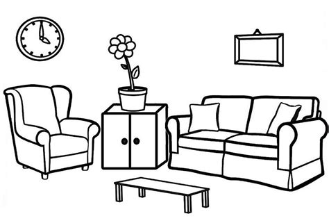 Best Living Room Ideas Coloring Page House Drawing For Kids Coloring