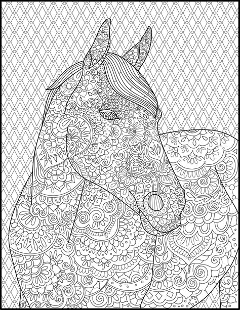 Horse Coloring Page For Adults Adult Coloring Pages